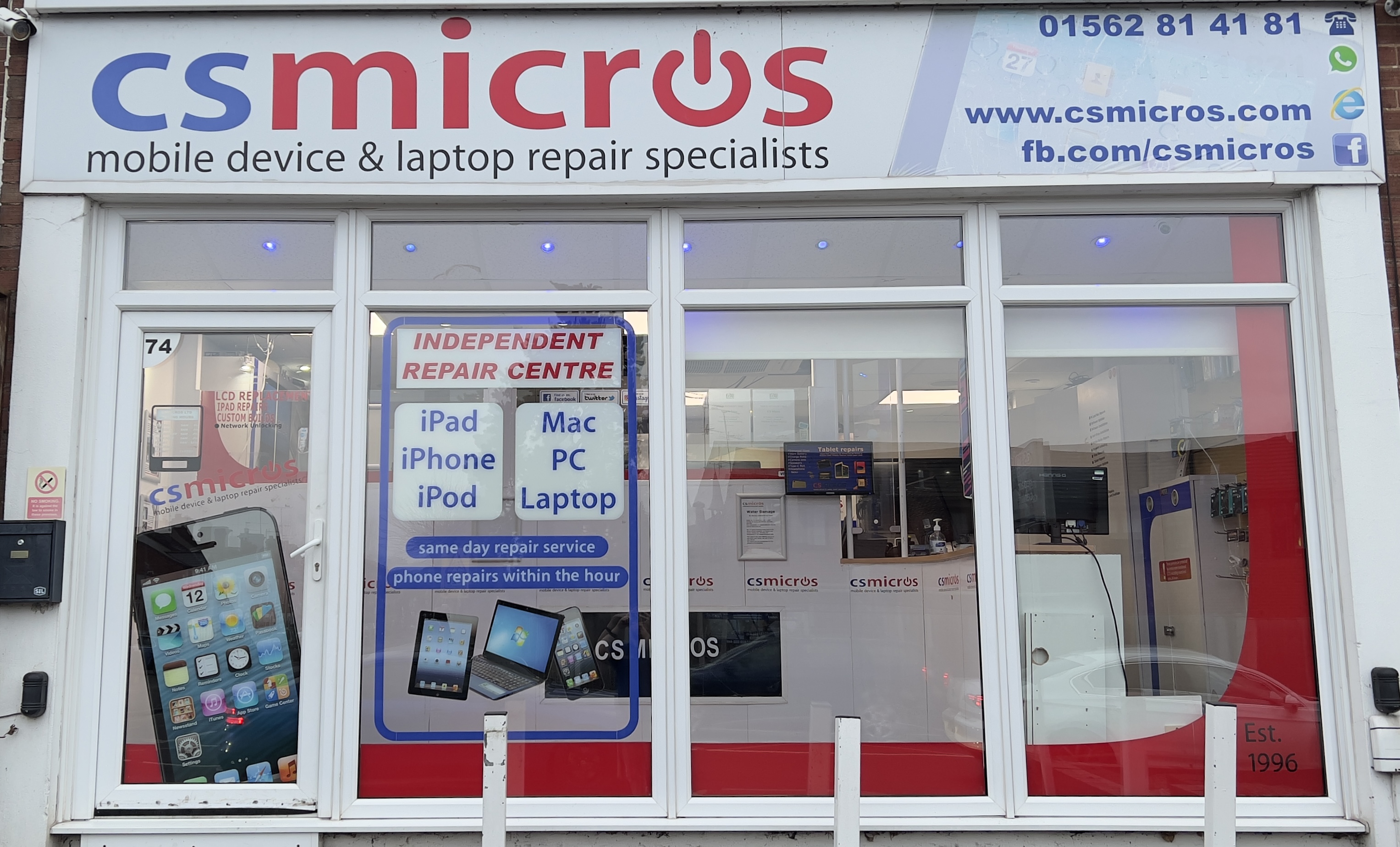 CSMICROS Shop Front Leading Repair Services in Kidderminster
